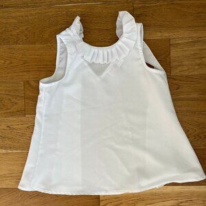 Boutique white sleeveless blouse
